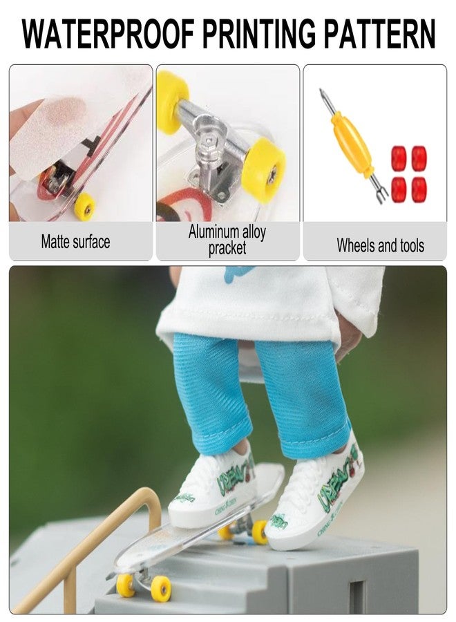 ACEGENIU 4 Pack Finger Skateboards, Mini Fingerboards with Box and Replacement Accessories, Finger Toys Gifts - Image 2